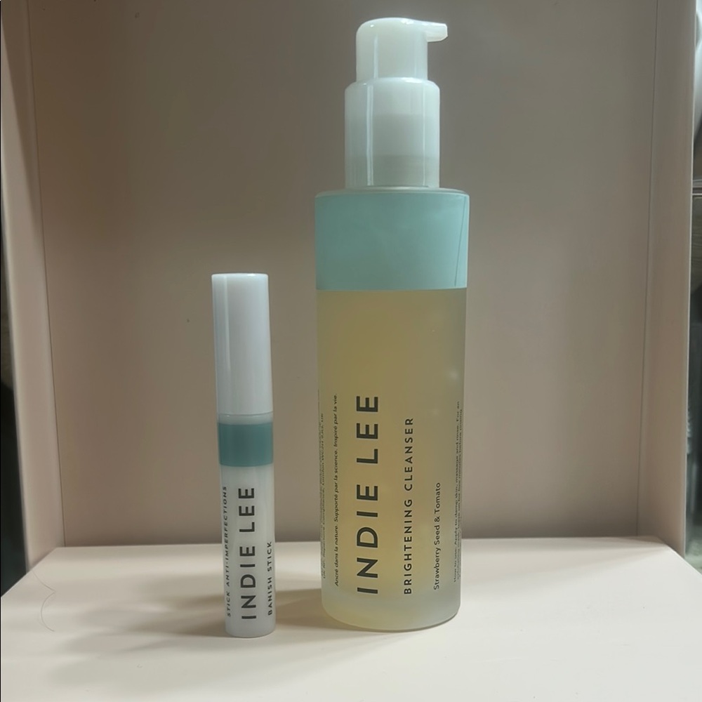 Indie Lee Brightening Cleanser and Anti-Perfections stick